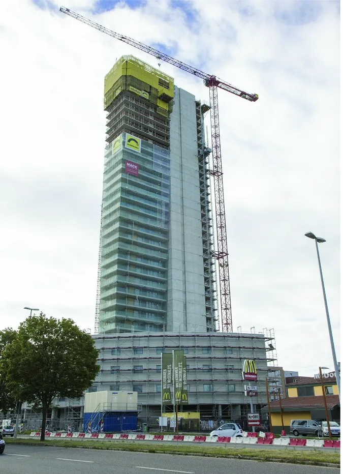 Gewa Tower, Fellbach, Anchor channel